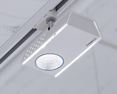 Alfa LED, vit i butik. Från Wega-L